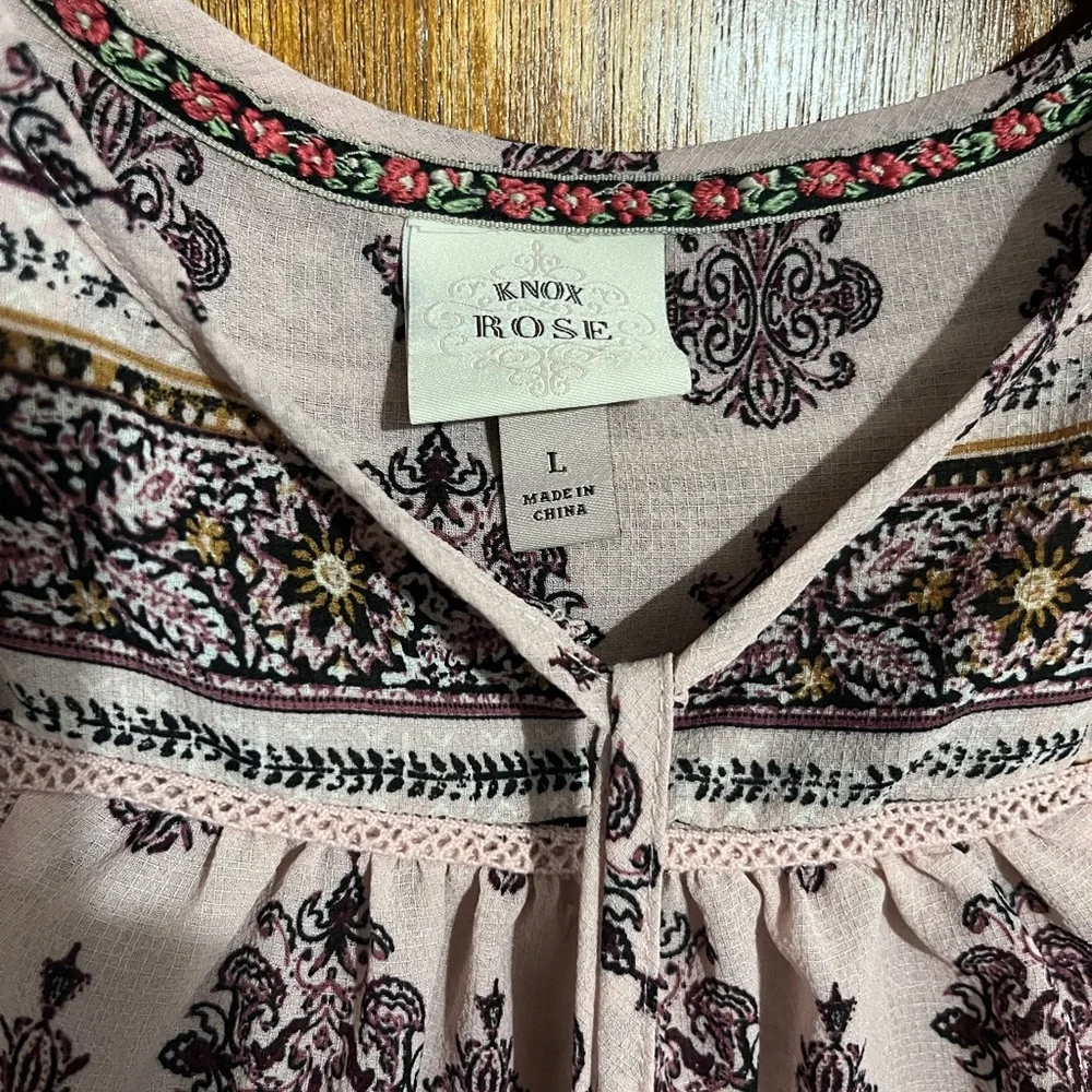 Knox Rose Sleeveless Boho Top Large - Picture 4 of 8